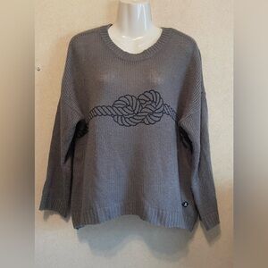 Sperry Gray Crew Neck Sweater Classic Knit